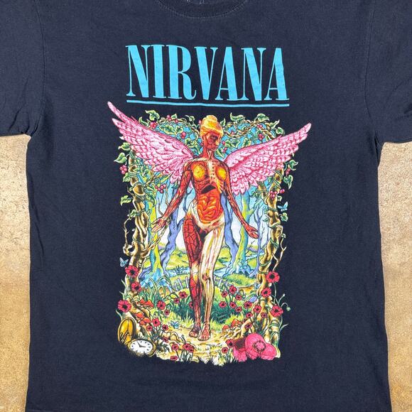 Nirvana In Utero T-Shirt‎ Unisex Adult Large Black 2016 Grunge Graphic Tee - Picture 2 of 8